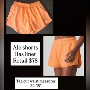 Alo yoga orange shorts